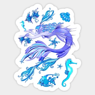 Mystic Mermaid Fairy Purple Creature Sticker